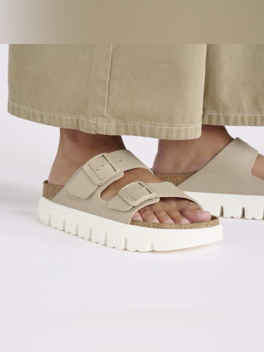 Birkenstock Papillio Arizona Chunky Sandcastle Birko-Flor Sandals Women’s Sz 10